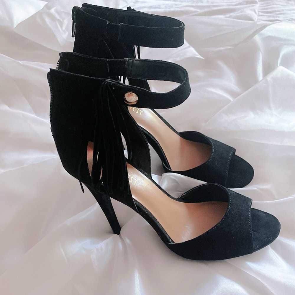 Nine West CHICKADEE fringe heels